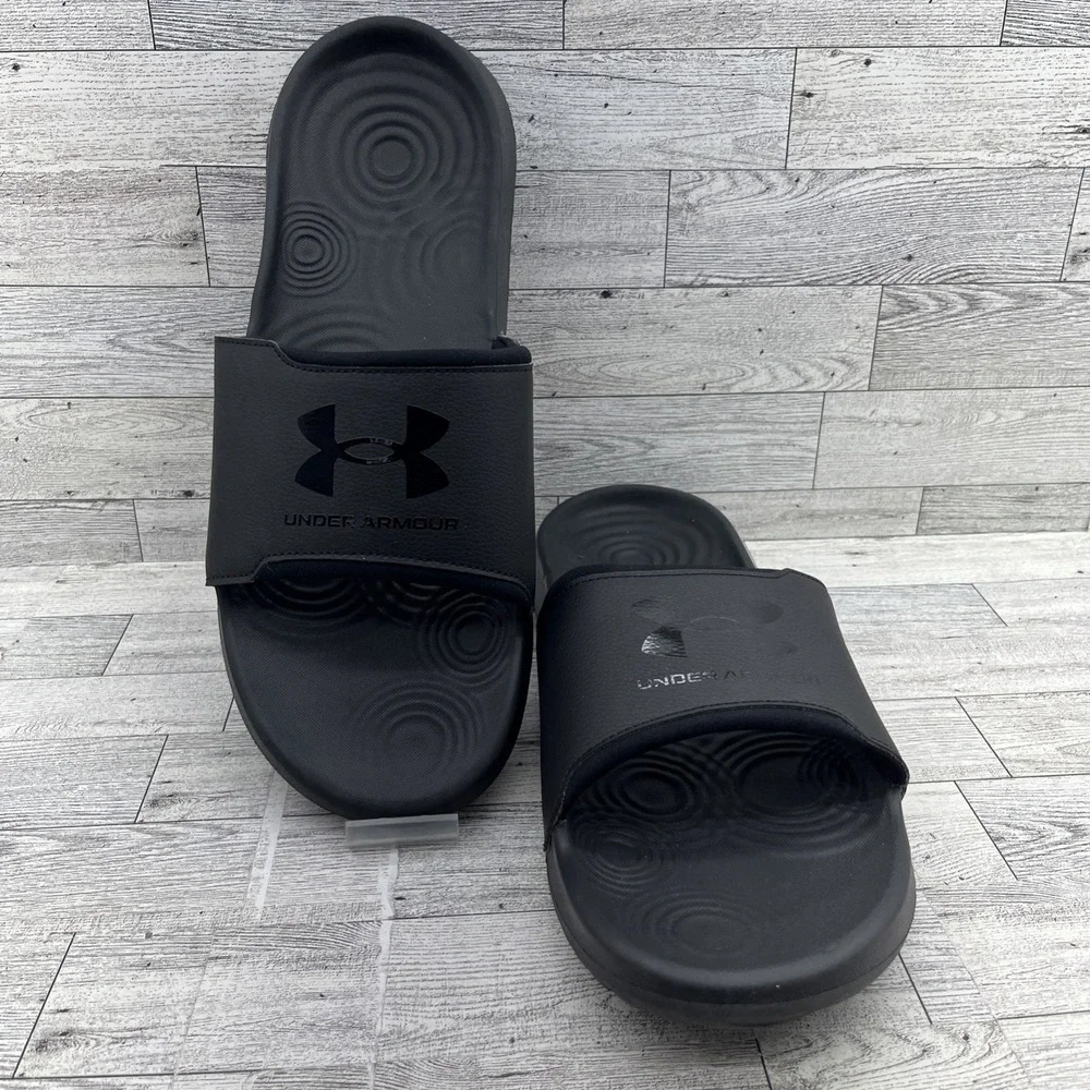 Under Armour Ignite‎ Select Black Casual Slide Sandals 3027219-002 Men Size 14